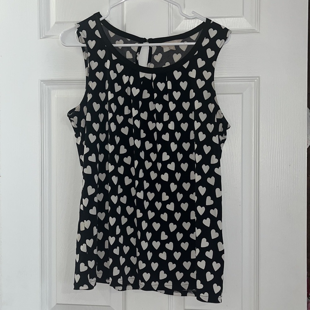 Banana Republic Heart Pattern Blouse